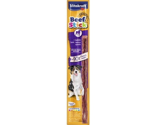 Maškrta pre psov Vitakraft Beef Stick s jahňacím 1 ks Vitakraft Beef Stick s jahňacím mäsom pre psov