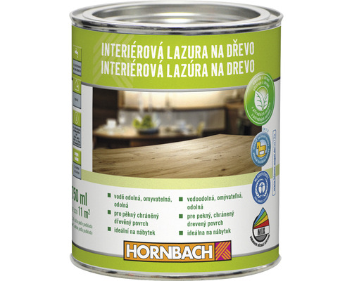 Lazúra na drevo interiérová Hornbach 0,75 l palisander