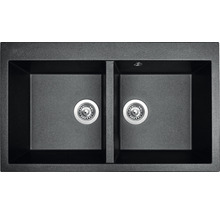 Granitový drez Sinks Amanda 860 Duo Metalblack