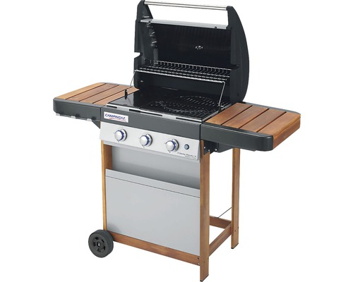 Gril CampinGaz s tromi horákmi, odkladacími plochami a kolieskami