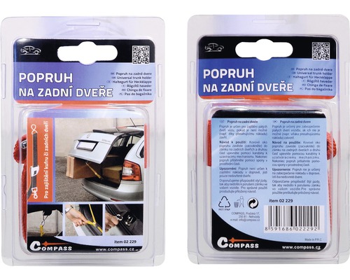 Univerzálny držiak kufra na zaistenie zadných dverí v balení