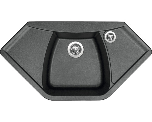 Granitový drez Sinks Naiky 980 Metalblack