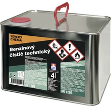 Technický čistiaci benzín v kovovej nádobe