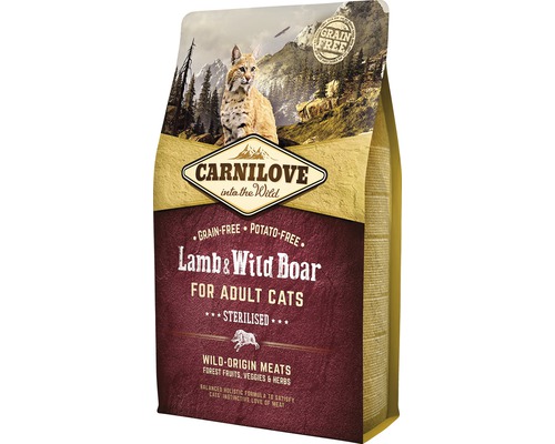 Granule pre mačky Carnilove Cat Lamb&Wild Boar 2 kg