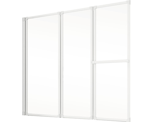 Sprchová stena s tromi prvkami a priehľadnými panelmi