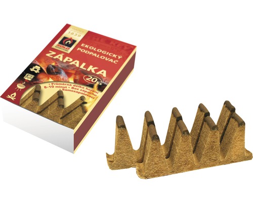 Podpaľovacie kocky v balení a voľne ložené