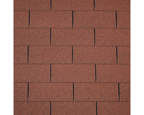 Asfaltový šindeľ PRECIT obdĺžnik červený balenie 2 m² Bitúmenové strešné šindle