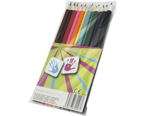Farebné ceruzky 12 farieb, 18 cm