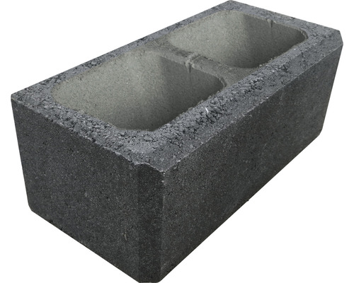 Betónový plot Simple Block HX 2/20/AF 20 x 40 x 15 cm čierny Dutinová tvárnica