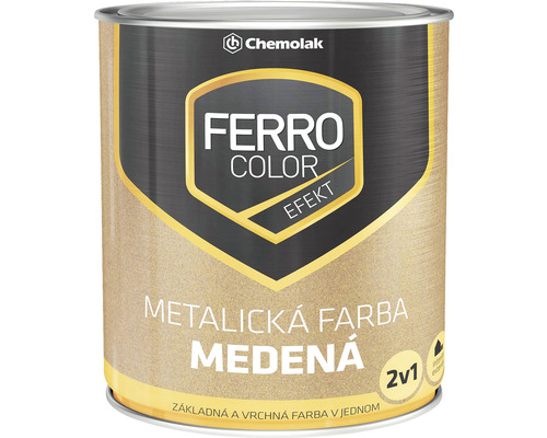Farba na kov Ferro Color antikorózna pololesk EFEKT medena 0,75 l