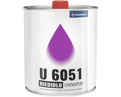 Riedidlo U6051 do polyuretánových náterových látok 0,8 l Chemolak Riedidlo Chemopur U 6051 polyuretánový lak, plechovka