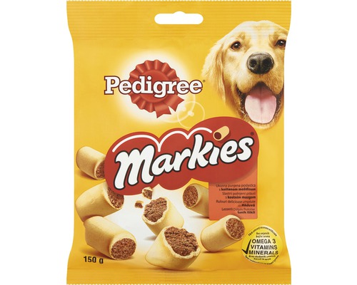 Pamlsky pre psy Pedigree Markies v balení s hmotnosťou 150 gramov