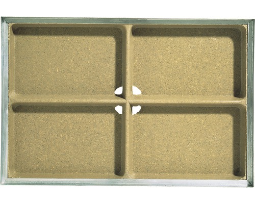 Polymérbetónová vaňa ACO VARIO 00399, 75 x 50 cm, s ochrannou hranou Inštalačný prvok sprchovej vaničky so štyrmi priehradkami