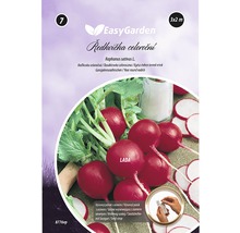 Logo EasyGarden. Semenný pás pre celoročnú reďkovku.