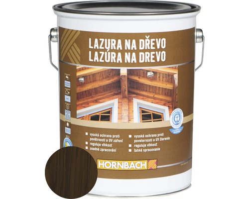 Univerzálna lazúra na drevo Hornbach, palisander 5 l