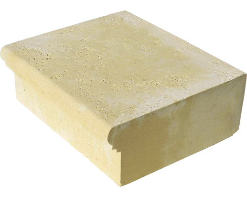Betónový schod Bradstone Travero 40x35x15 cm béžový Obrubník bazéna z kamenného materiálu