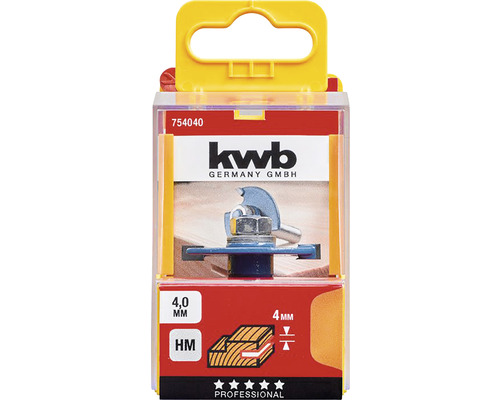 Zarovnávacia fréza v balení od kwb, 4 milimetre