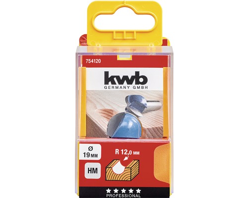Zaobľovacia fréza KWB s guľôčkovým ložiskom, priemer 19 mm