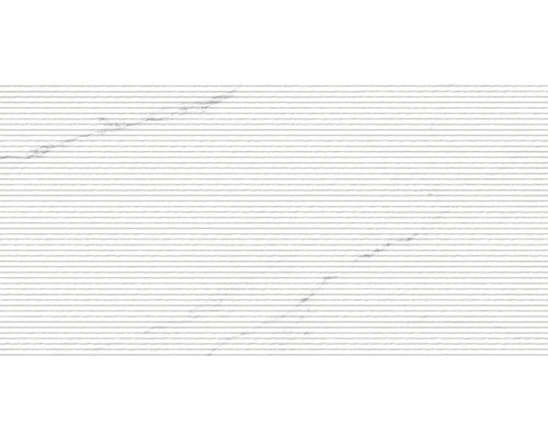 Obklad imitácia mramoru Verona muro blanco 45 x 90 cm Svetlé pruhované tapety s vodorovnými líniami