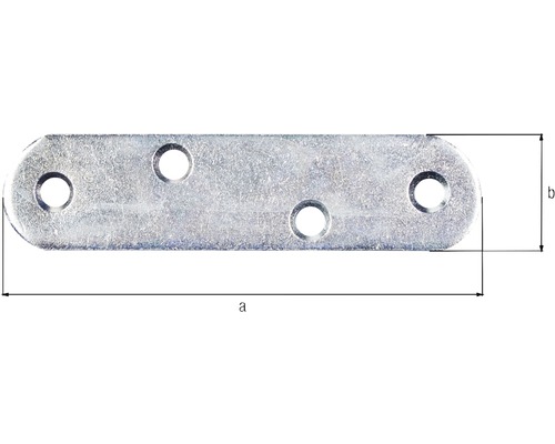 Kovová spojka so štyrmi otvormi na upevnenie