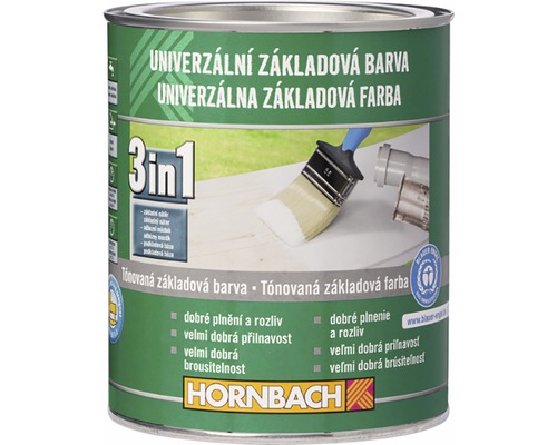Univerzálna základová farba HORNBACH biela 0,75 l Univerzálna základná farba v plechovke