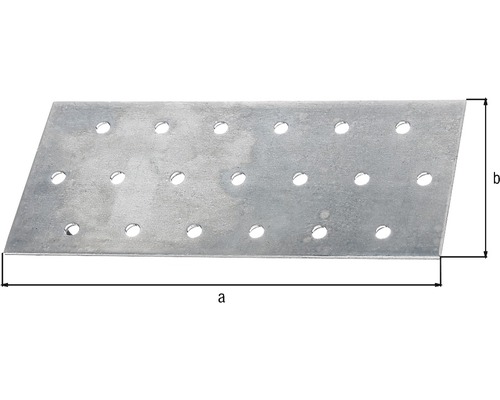 Dierovaný plech s niekoľkými otvormi a rozmermi