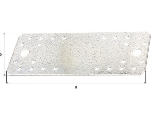 Spojovacia doska z kovu s otvormi na upevnenie