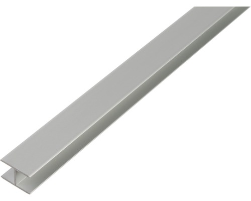 H profil samolepiaci hliník strieborný eloxovaný 8,9x20x1,5 mm, 1 m