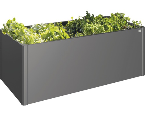 Obdĺžnikový kvetináč osadený šalátom