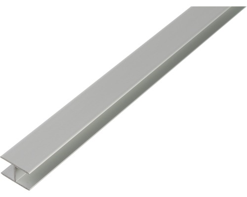 H profil samolepiaci hliník strieborný eloxovaný 10,9x20x1,5 mm, 1 m