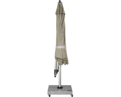 Zatvorený slnečník s bočnou nohou so stojanom na kolieskach