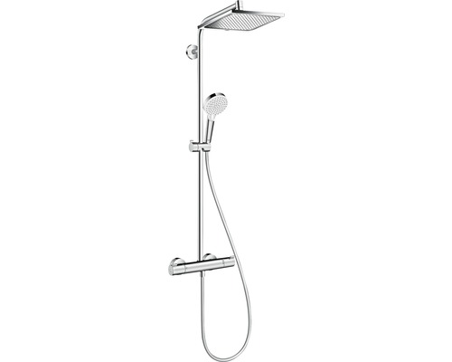 Sprchový systém s termostatickou batériou Hansgrohe Crometta E 240 1jet Showerpipe 27271000