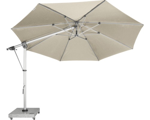 Výkyvný slnečník so stabilnou základňou pre vonkajšie použitie