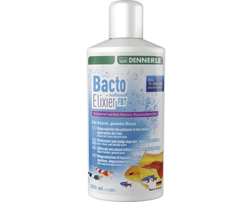 Prípravok na úpravu vody Dennerle Bacto Elixier FB7 500 ml Dennerle Bacto Elixier FB7 úprava vody pre čistú a zdravú vodu
