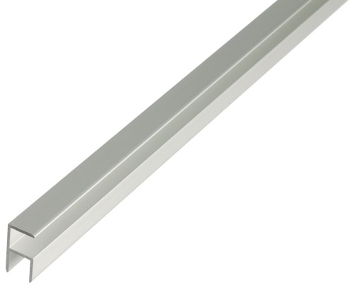 H profil samolepiaci hliník strieborný eloxovaný 12,9x24x1,5 mm, 1 m