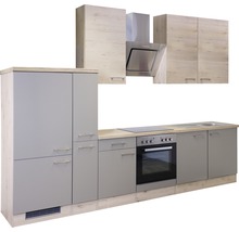 Kompletná kuchynská linka so spodnými skrinkami, hornými skrinkami, digestorom a drezom