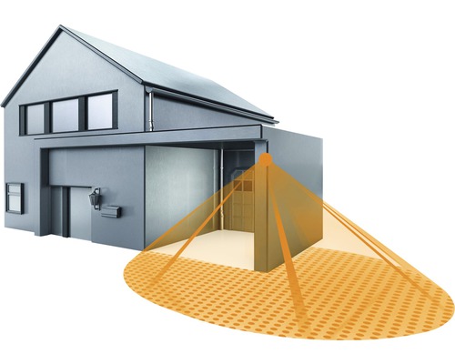 Dom s pohybovým senzorom a detekčným dosahom