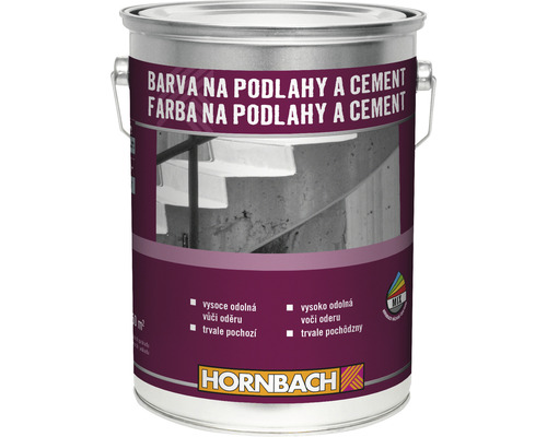 Farba na podlahy a cement HORNBACH 5 l RAL 7032 svetlosivá