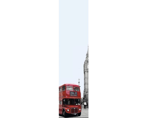 Zrkadlo s potlačou London Bus 125 x 30 cm