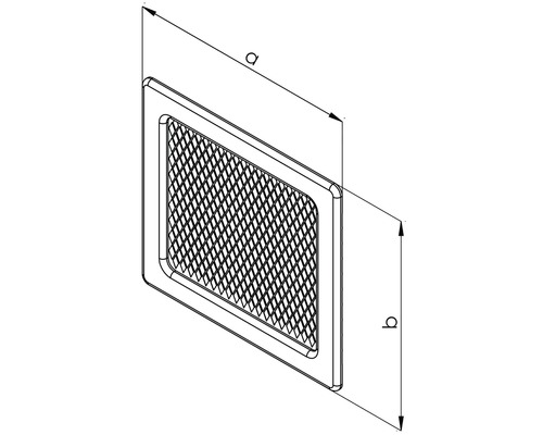 Ventilačná mriežka s rozmermi