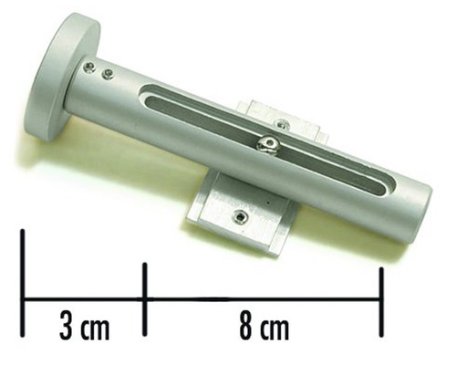 Hliníkový držiak záclonovej tyče s rozmermi