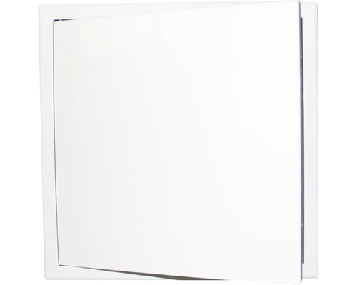 Revízne dvierka z kovu, čiastočne otvorené