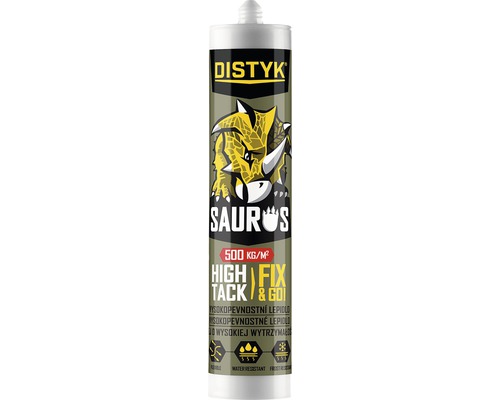 Univerzálne lepidlo Den Braven Distyk Saurus biele 290 ml Montážne lepidlo Distyk Saurus kartuša