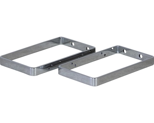 Dva obdĺžnikové kovové rámy s otvormi