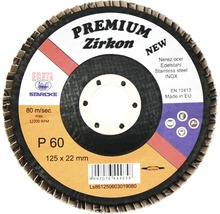 Lamelový brúsny kotúč Premium Zirkon, 125 x 22 milimetrov