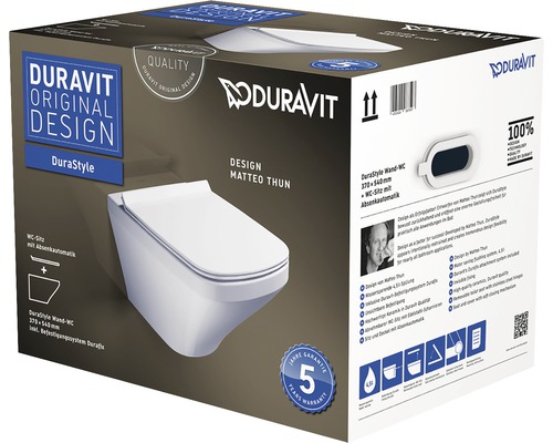 Závesné WC Duravit DuraStyle 370 x 540 milimetrov v krabici