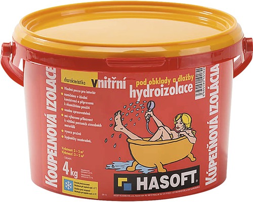 Hydroizoláciea HASOFT Kúpeľňová izolácia vnútorná pod obklady a dlažby 4 kg