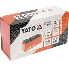 Sada razníkov Yato, písmená A-Z a & v krabici
