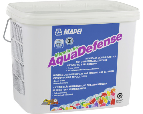 Tekutá lepenka Mapei Mapelastic Aquadefense 7,5 kg Vedro Mapei Mapelastic AquaDefense tekutá fólia pripravená na použitie pre vnútorné aj vonkajšie použitie