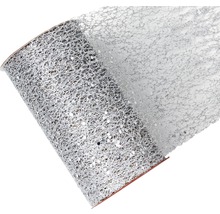 Dekoratívna strieborná sieťová stuha na kotúči